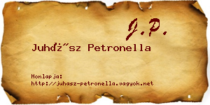 Juhász Petronella névjegykártya